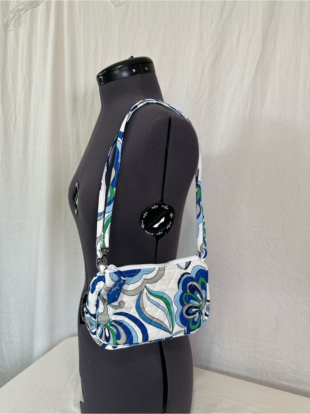 Vera Bradley Mediterranean White and Blue Mini Purse Bag Crossbody